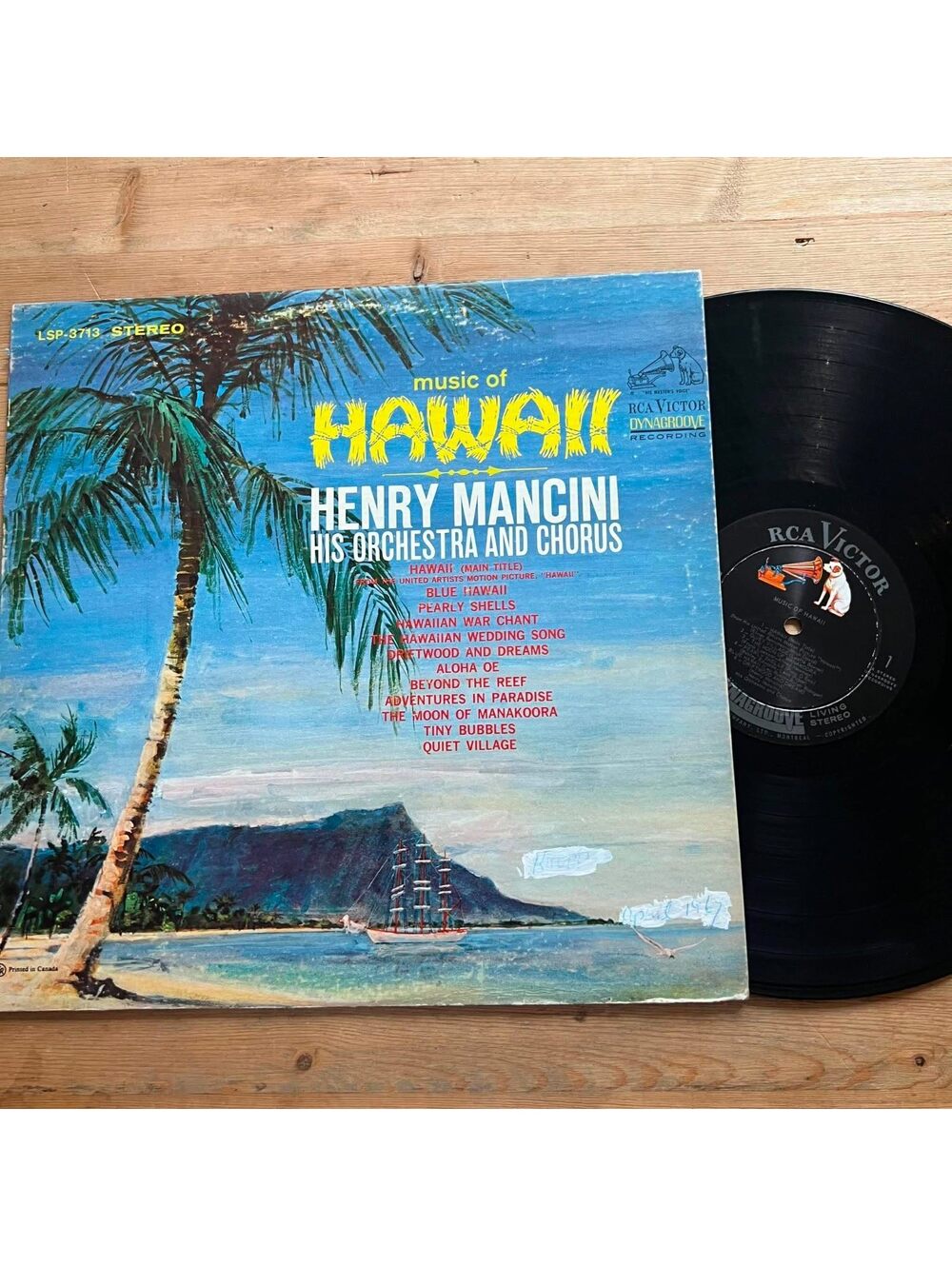 Henry Mancini his Orchestra and Chorus - Music of Hawaii 33rpm VG+ VR16